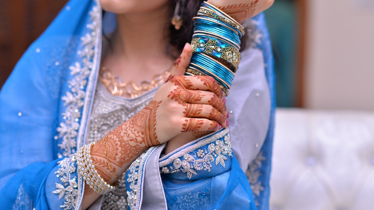 Sky blue color Lehanga