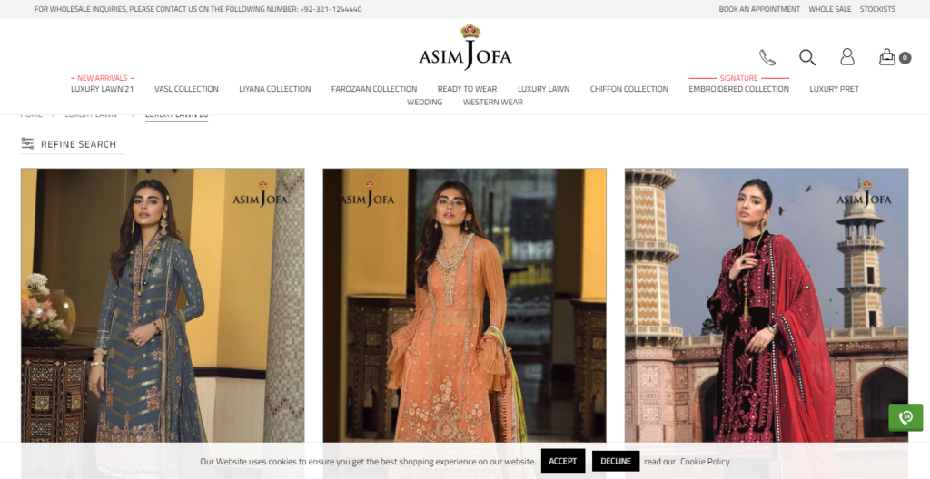 Pakistani Lawn Suits | Asim Jofa